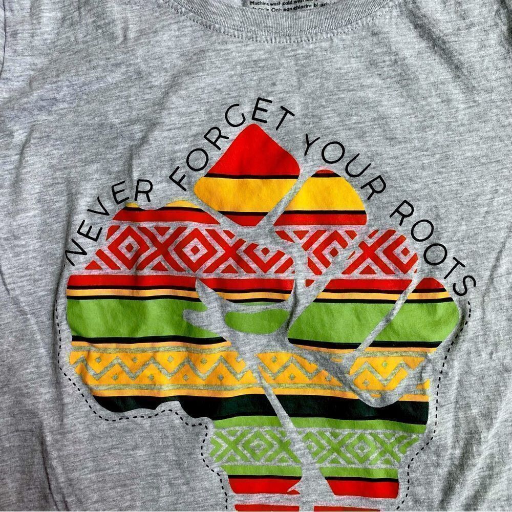 JUNETEENTH Never Forget Roots Graphic Tee Shirt XXL